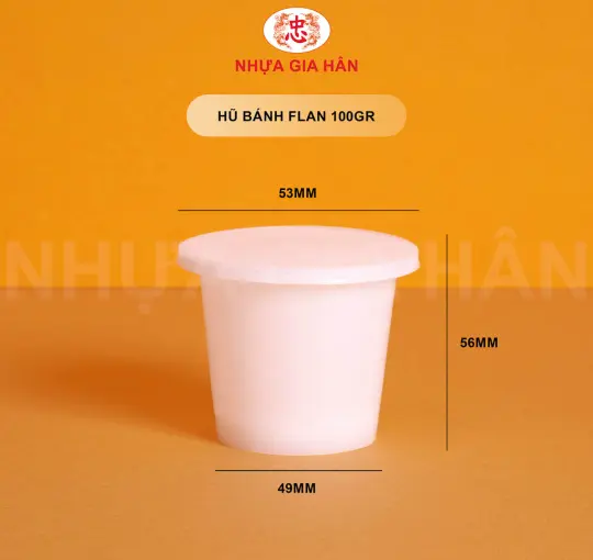 HŨ BÁNH FLAN NHỰA PP 100GR