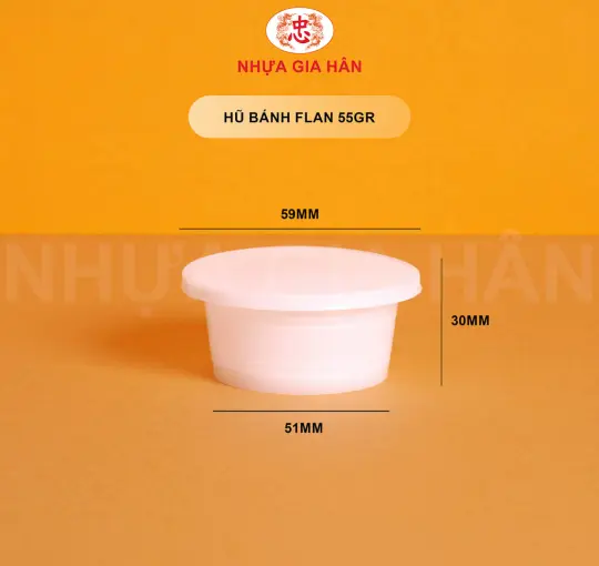 HŨ BÁNH FLAN NHỰA PP 55GR