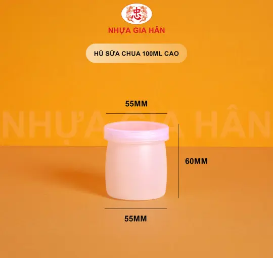 HŨ SỮA CHUA NHỰA HDPE 100ML CAO
