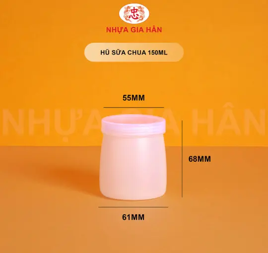 HŨ SỮA CHUA NHỰA HDPE 150ML
