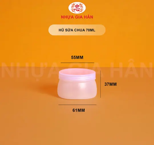 HŨ SỮA CHUA NHỰA HDPE 70ML