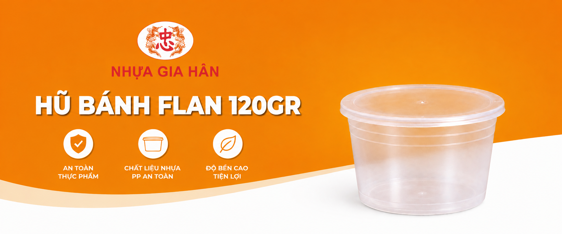 HŨ NHỰA 120GR – ĐỰNG FLAN, TÀU HŨ SINGAPORE TIỆN LỢI